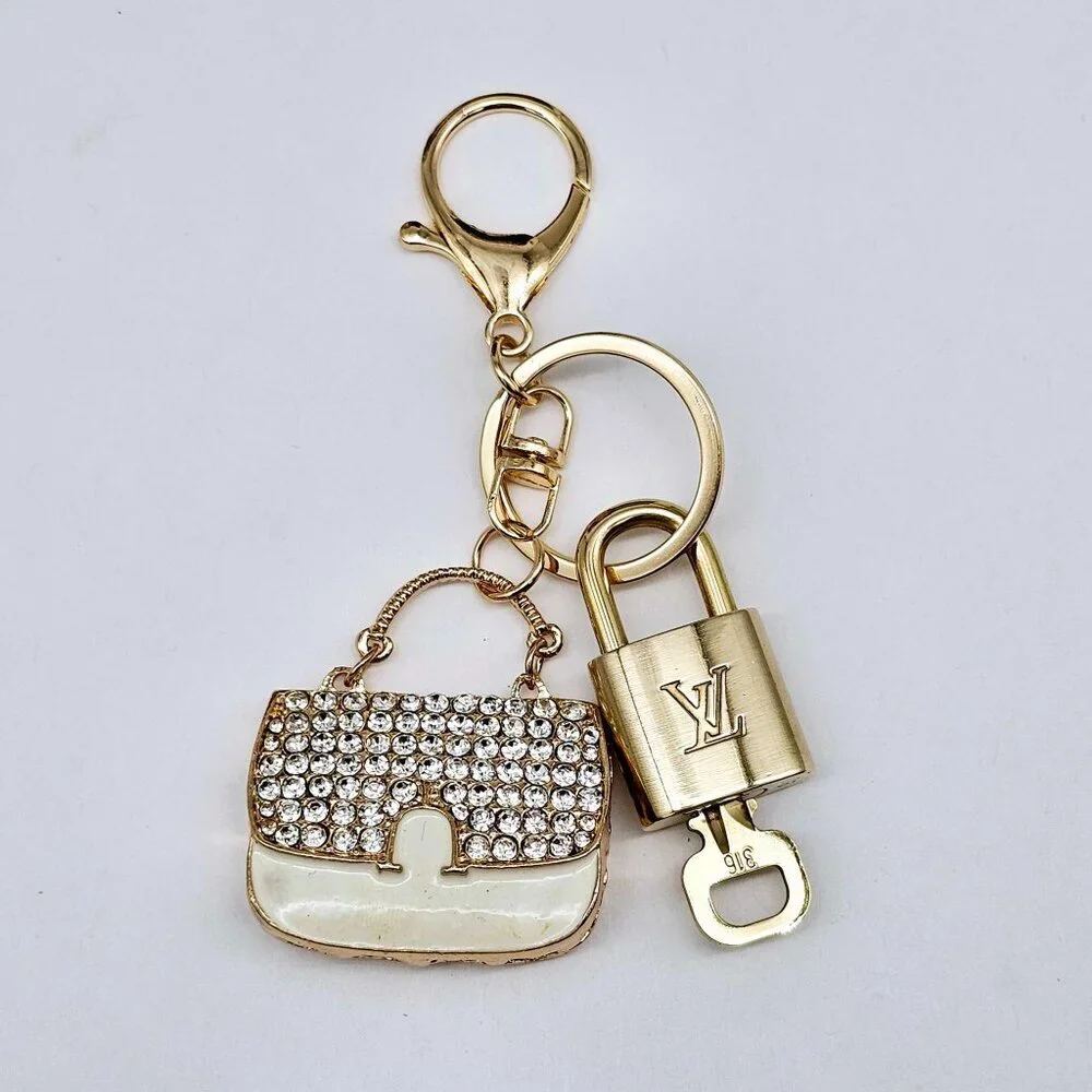 Authentic Louis Vuitton Lock & Key with unbranded Bagcharm, Keycharm 120825 - Picture 2 of 7